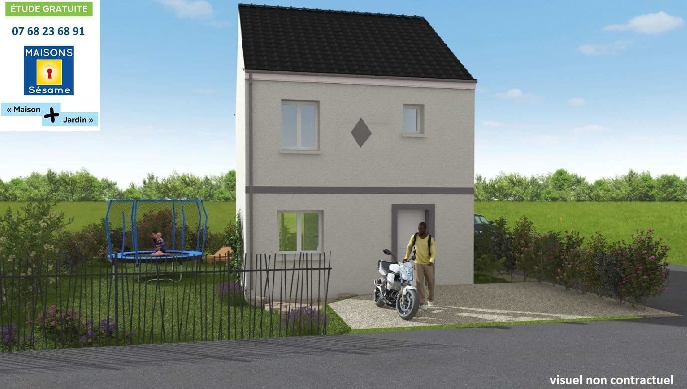 Maison neuve - Projet de construction d'une maison 73 m² avec terrain à ARPAJON (91) à OLLAINVILLE (91), prix 145 000 €