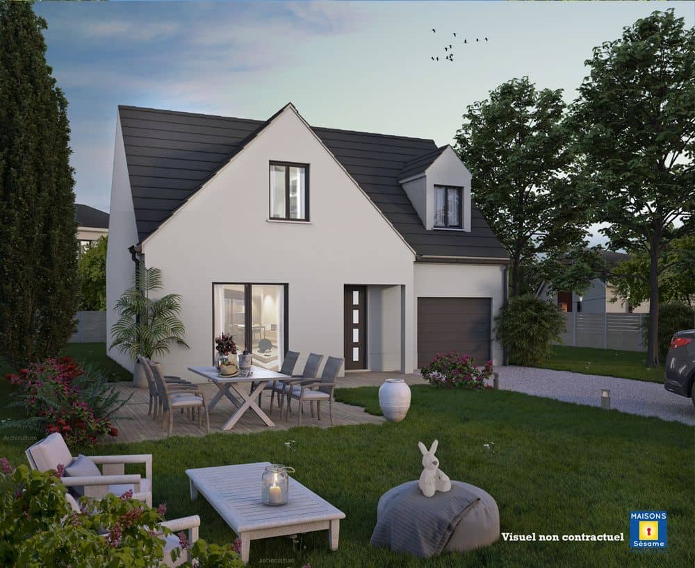 Maison neuve - Projet de construction d'une maison 97 m² avec terrain à BOULLAY-LES-TROUX (91) à Rue du Taretelet (91), prix 180 470 €