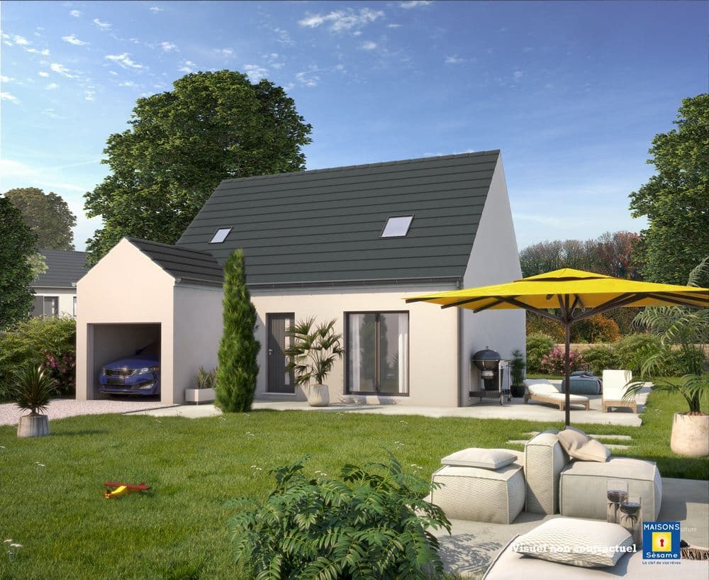 Maison neuve - Projet de construction d'une maison 87 m² avec terrain à BOULLAY-LES-TROUX (91) à Rue du Taretelet (91), prix 167 875 €