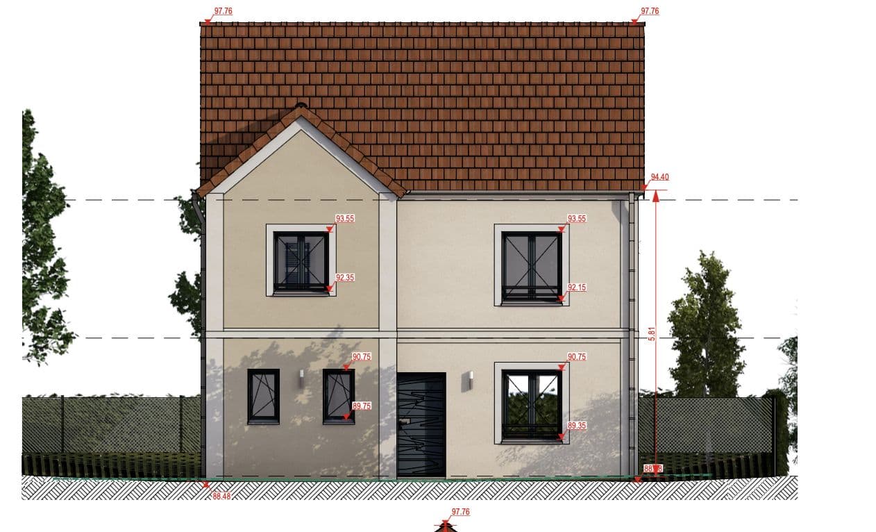 Maison neuve - Projet de construction d'une maison 110 m² avec terrain à BESSANCOURT (95) à 14 RUE DES GENETES (95), prix 189 000 €