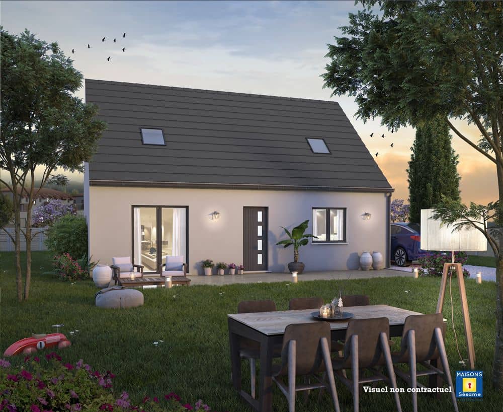Maison neuve - Projet de construction d'une maison 88 m² avec terrain à CHESSY (77) à CHESSY (77), prix 153 913 €