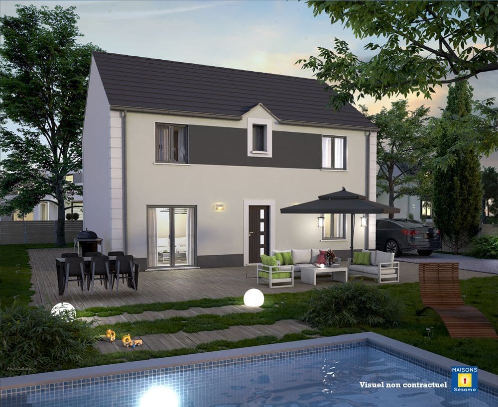 Maison neuve - Projet de construction d'une maison 97 m² avec terrain à SAINT-LEU-LA-FORET (95) à 10 rue du Bois de la Louvette (95), prix 154 522 €