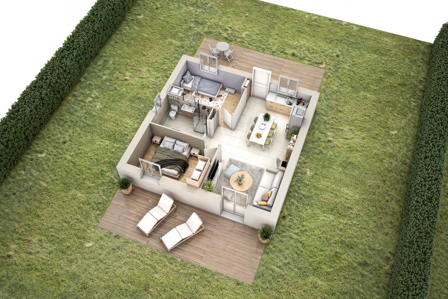 Maison neuve - Projet de construction d'une maison 49 m² avec terrain à SERRIS (77) à SERRIS (77), prix 82 098 €