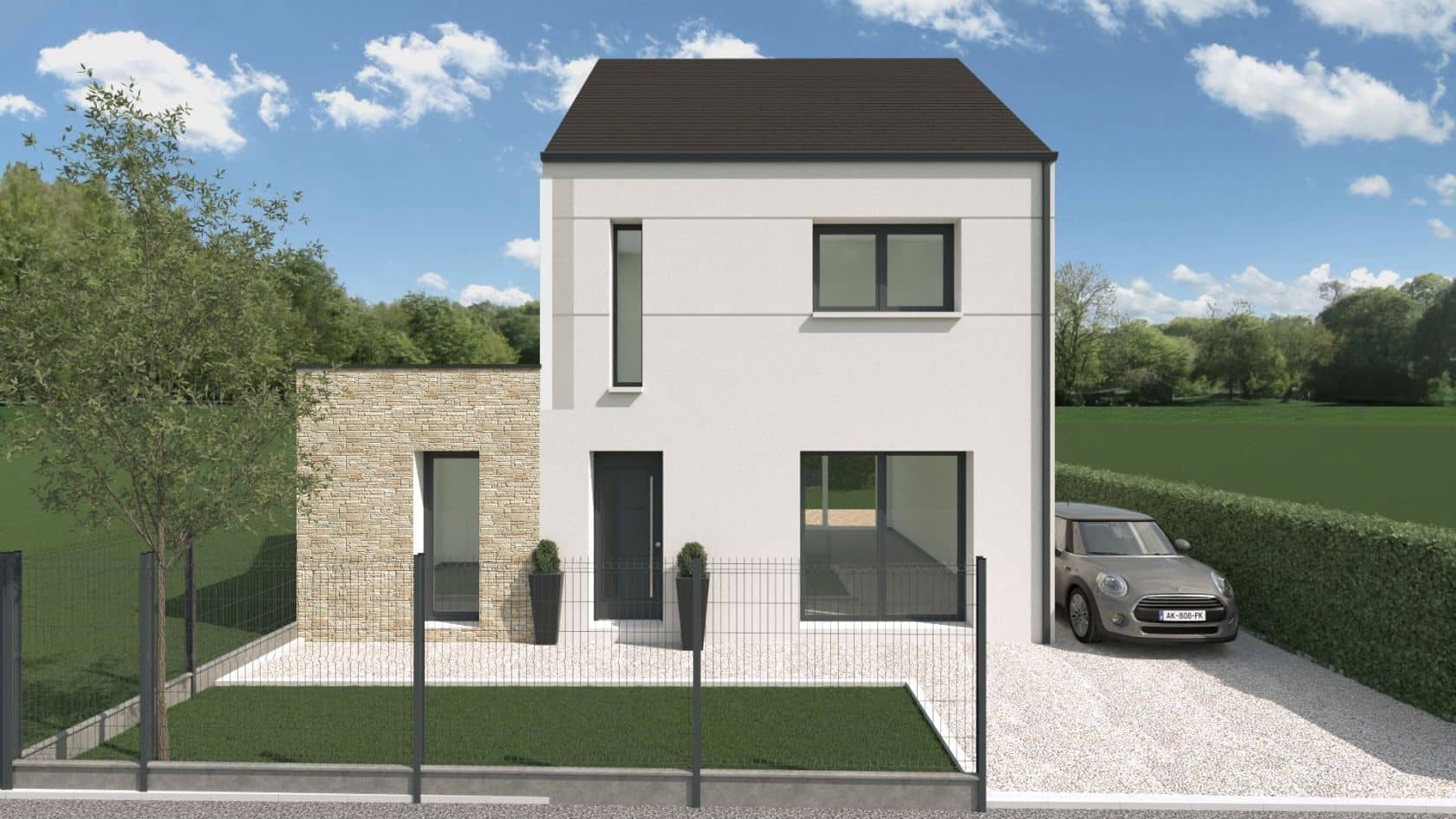 Maison neuve - Projet de construction d'une maison 115 m² avec terrain à NOISY-LE-GRAND (93) à RUE DE LA BARONNERIE (93), prix 220 000 €