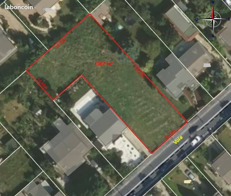 Terrain - Terrain à bâtir de 1074 m² à BRUNOY (91) à BRUNOY (91), prix 390 000 €