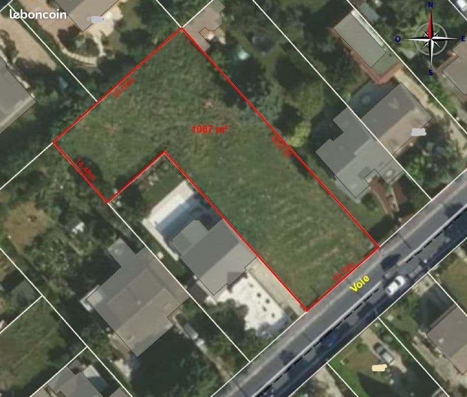 Terrain - Terrain à bâtir de 1074 m² à BRUNOY (91) à BRUNOY (91), prix 390 000 €