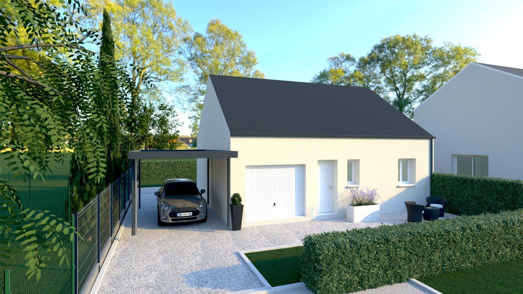 Maison neuve - Projet de construction d'une maison 49.85 m² avec terrain à VILLENEUVE-LE-COMTE (77) à VILLENEUVE-LE-COMTE (77), prix 93 000 €