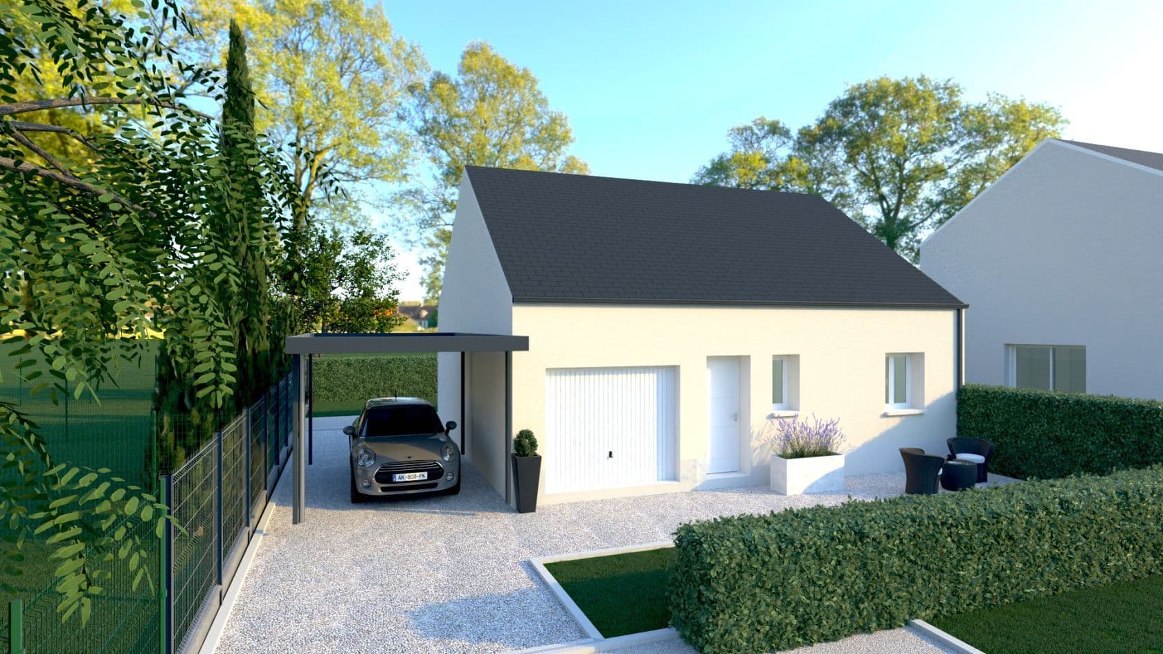 Maison neuve - Projet de construction d'une maison 49.85 m² avec terrain à VILLENEUVE-LE-COMTE (77) à VILLENEUVE-LE-COMTE (77), prix 93 000 €