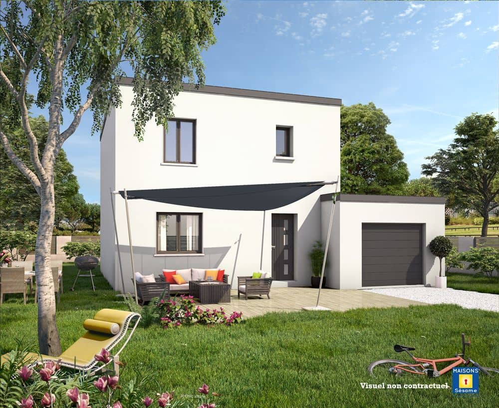 Maison neuve - Projet de construction d'une maison 87 m² avec terrain à SALINS (77) à 1 RUE DE LA MAIRIE (77), prix 145 624 €