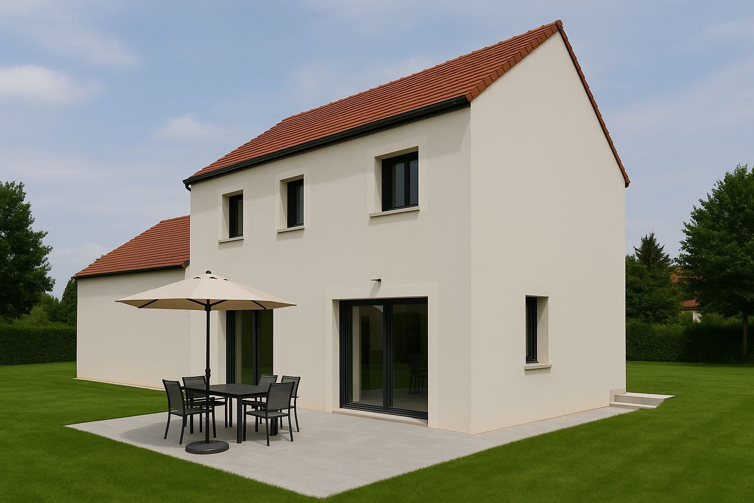 Maison neuve - Projet de construction d'une maison 180 m² avec terrain à MONTEVRAIN (77) à rue de la gare (77), prix 259 000 €
