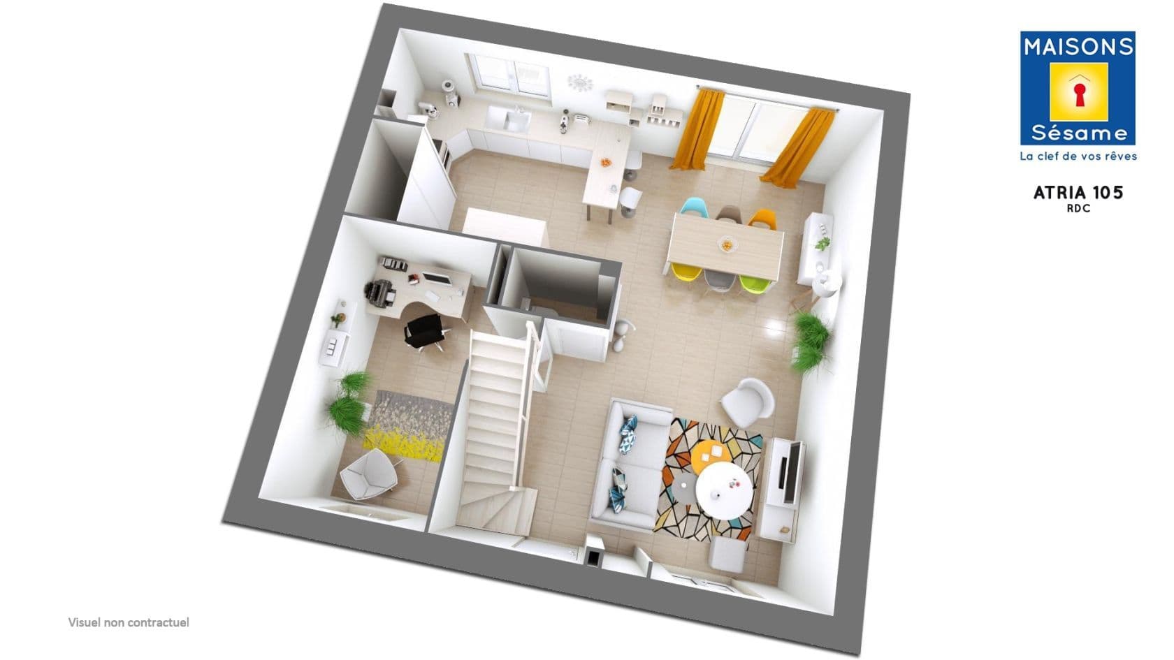 Maison neuve - Projet de construction d'une maison 102 m² avec terrain à LE MEE-SUR-SEINE (77) à LE MEE-SUR-SEINE (77), prix 156 819 €