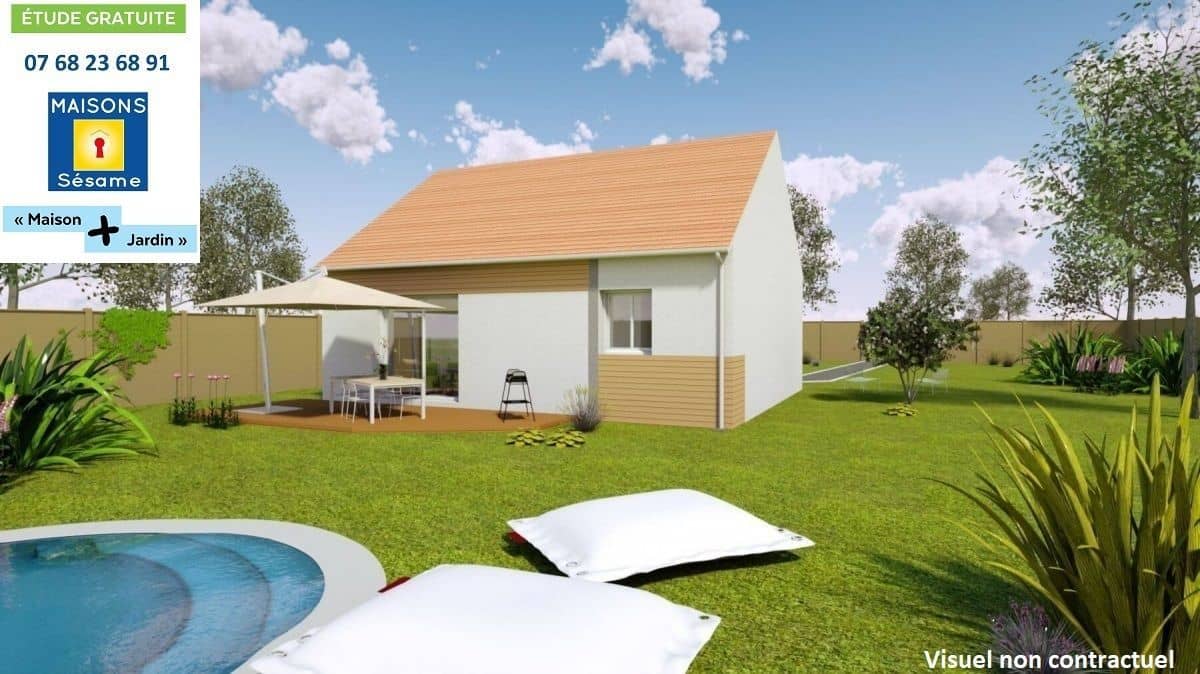 Maison neuve - Projet de construction d'une maison 60 m² avec terrain proche d'ETAMPES (91) à OUTARVILLE (91), prix 136 500 €