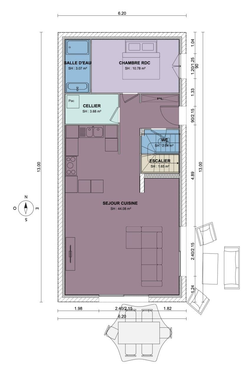 Maison neuve - Projet de construction d'une maison 122 m² avec terrain à MONTIGNY-LES-CORMEILLES (95) à 19 RUE LUCIEN BOXTAEL (95), prix 171 335 €