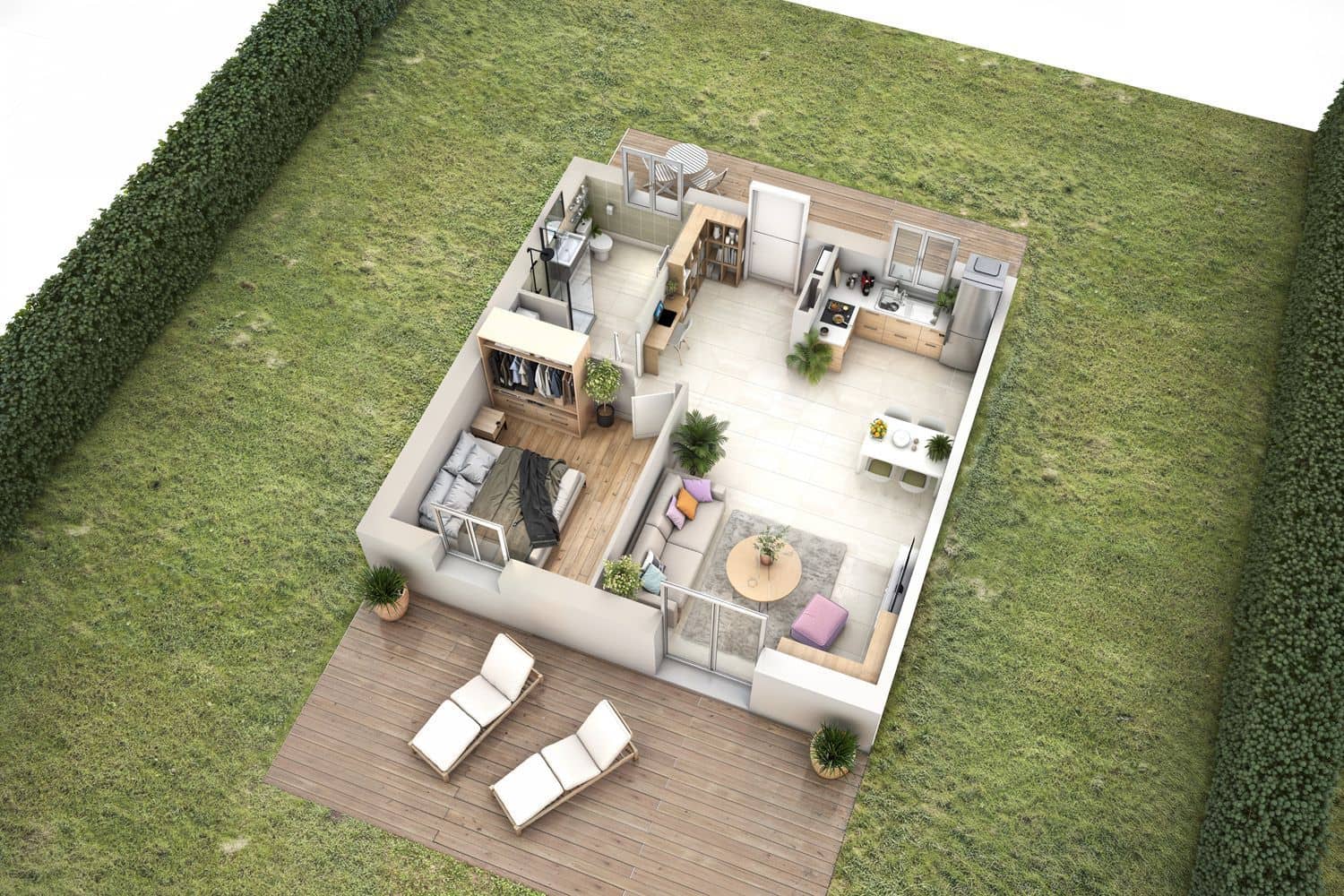 Maison neuve - Projet de construction d'une maison 49 m² avec terrain à SAINT-LEU-LA-FORET (95) à 50 Rue Nungesser et Coli (95), prix 80 233 €