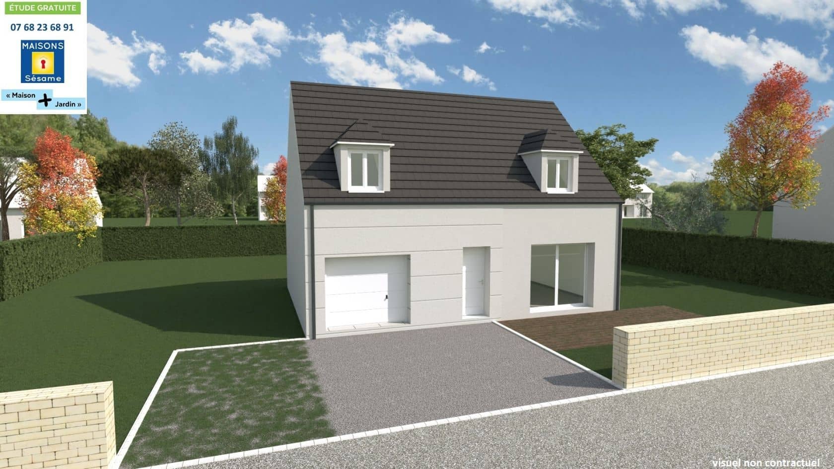 Maison neuve - Projet de construction d'une maison 100 m² avec terrain à GIF-SUR-YVETTE (91) à GIF-SUR-YVETTE (91), prix 188 500 €