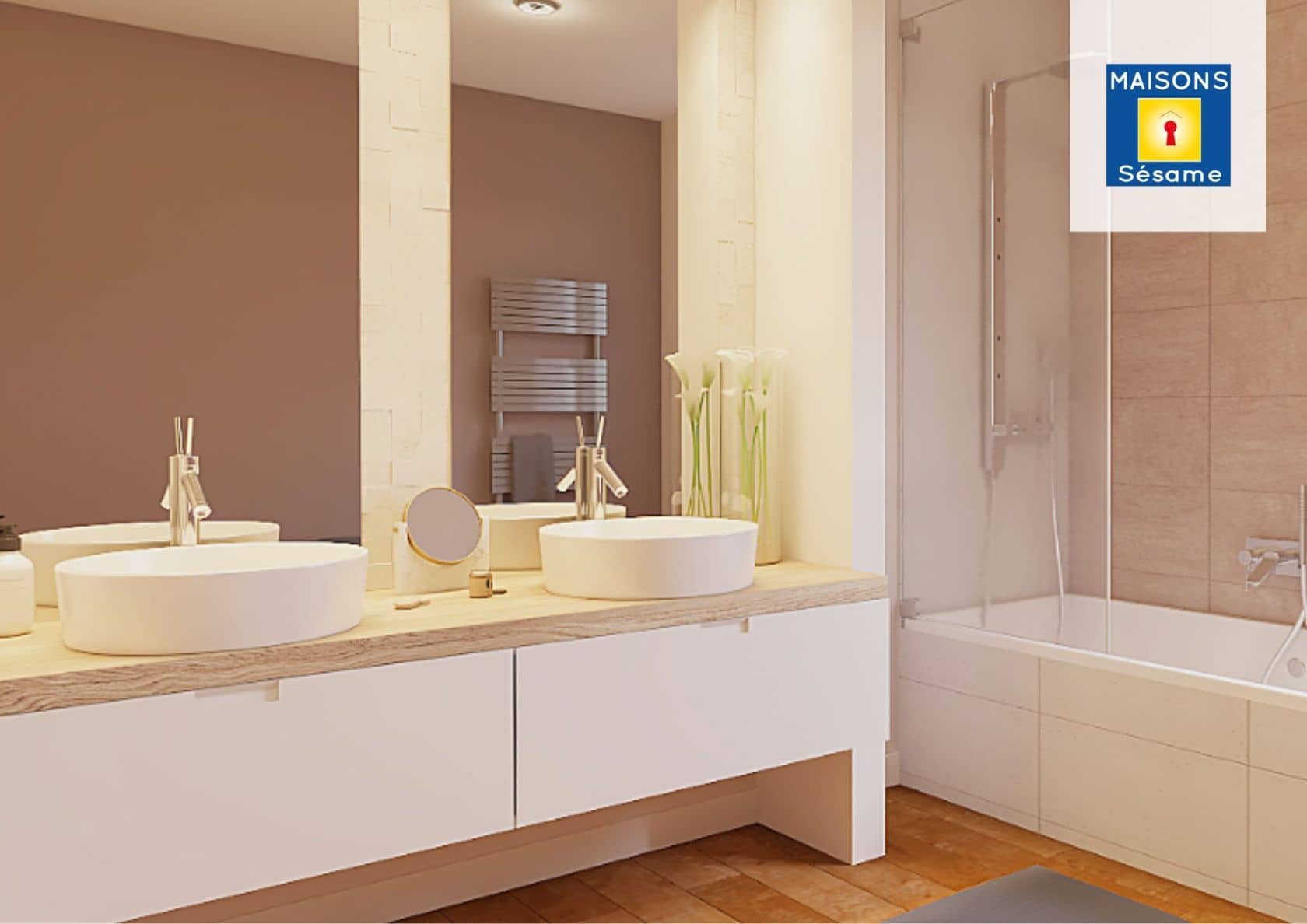 Maison neuve - Projet de construction d'une maison 96 m² avec terrain à BOISSETTES (77) à 1 rue de la Mairie (77), prix 177 708 €