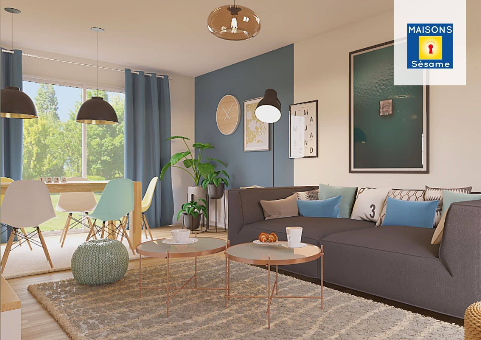 Maison neuve - Projet de construction d'une maison 65 m² avec terrain à SAMOREAU (77) à 1 RUE DE LA MAIRIE (77), prix 132 601 €