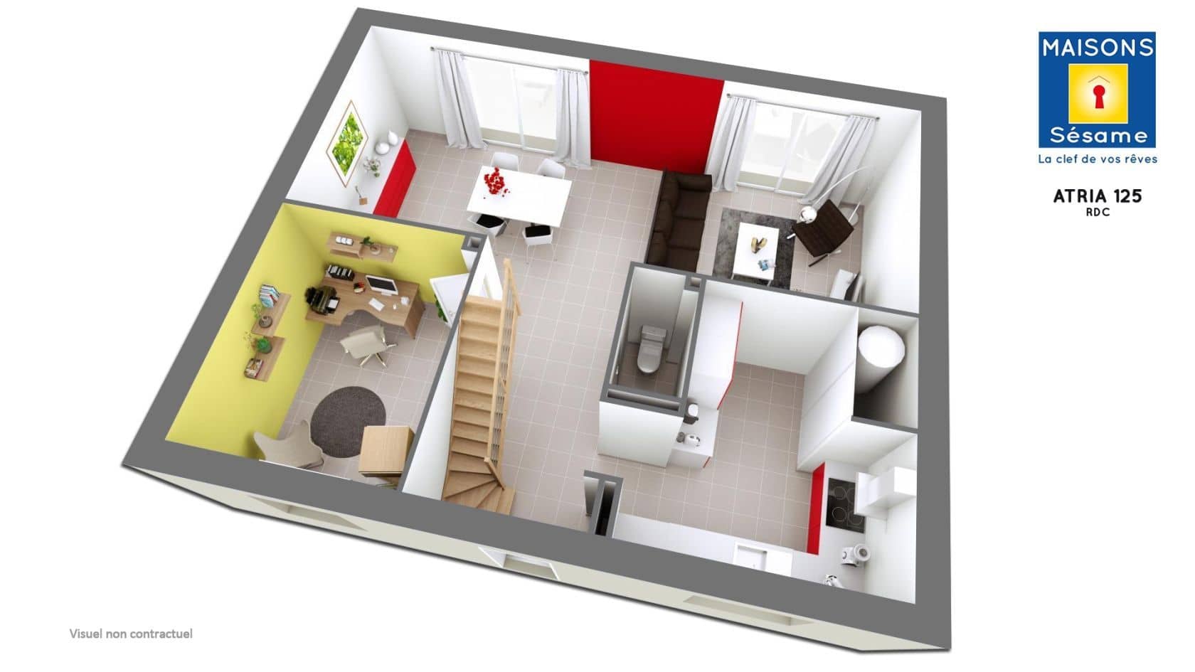 Maison neuve - Projet de construction d'une maison 122 m² avec terrain à SAINT-GERMAIN-LAXIS (77) à RUE DE LA MAIRIE (77), prix 171 335 €