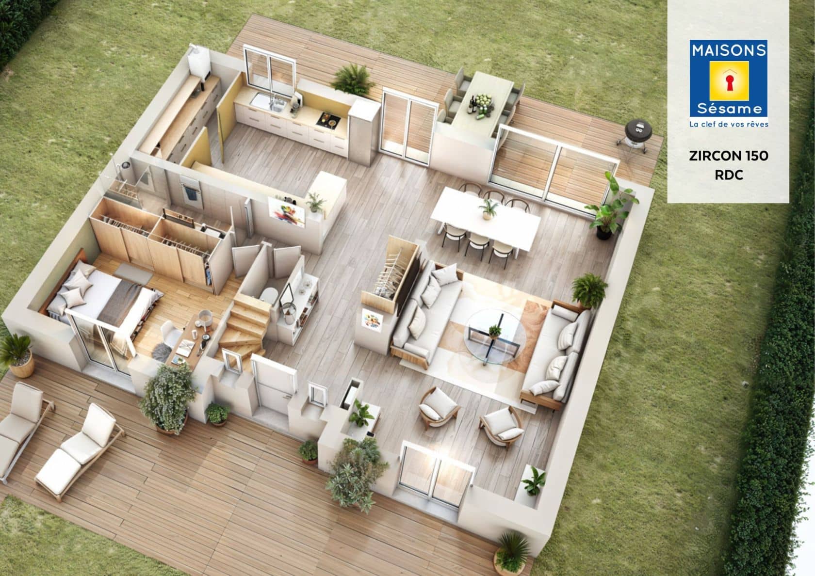 Maison neuve - Projet de construction d'une maison 149 m² avec terrain à L'ISLE-ADAM (95) à Avenue de Paris (95), prix 213 186 €