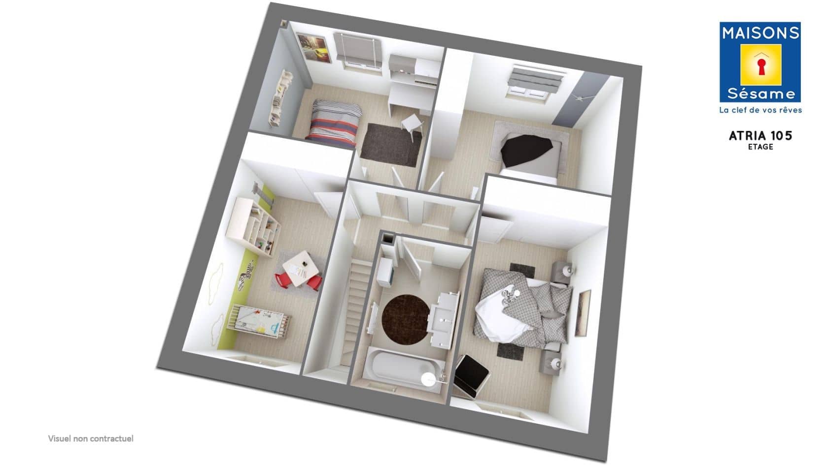 Maison neuve - Projet de construction d'une maison 102 m² avec terrain à SAINT-BRICE-SOUS-FORET (95) à SAINT-BRICE-SOUS-FORET (95), prix 156 819 €