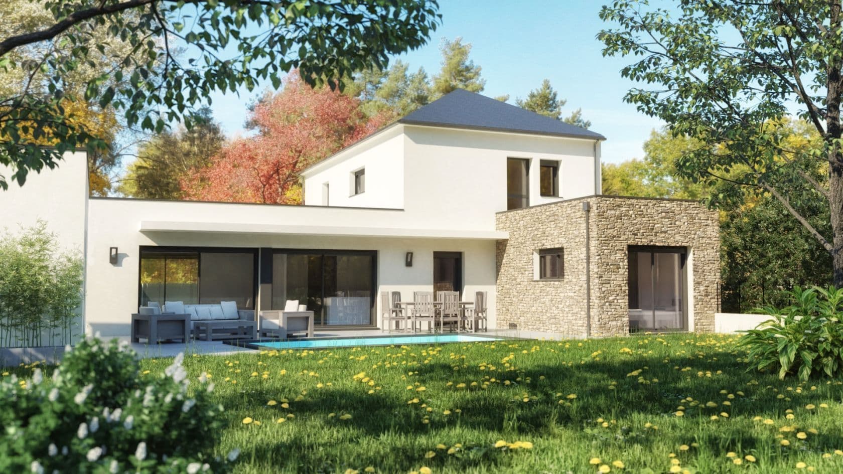 Maison neuve - Projet de construction d'une maison 175 m² avec terrain à SAINT-BARTHELEMY-D'ANJOU (49) à SAINT-BARTHELEMY-D'ANJOU (49), prix 380 000 €