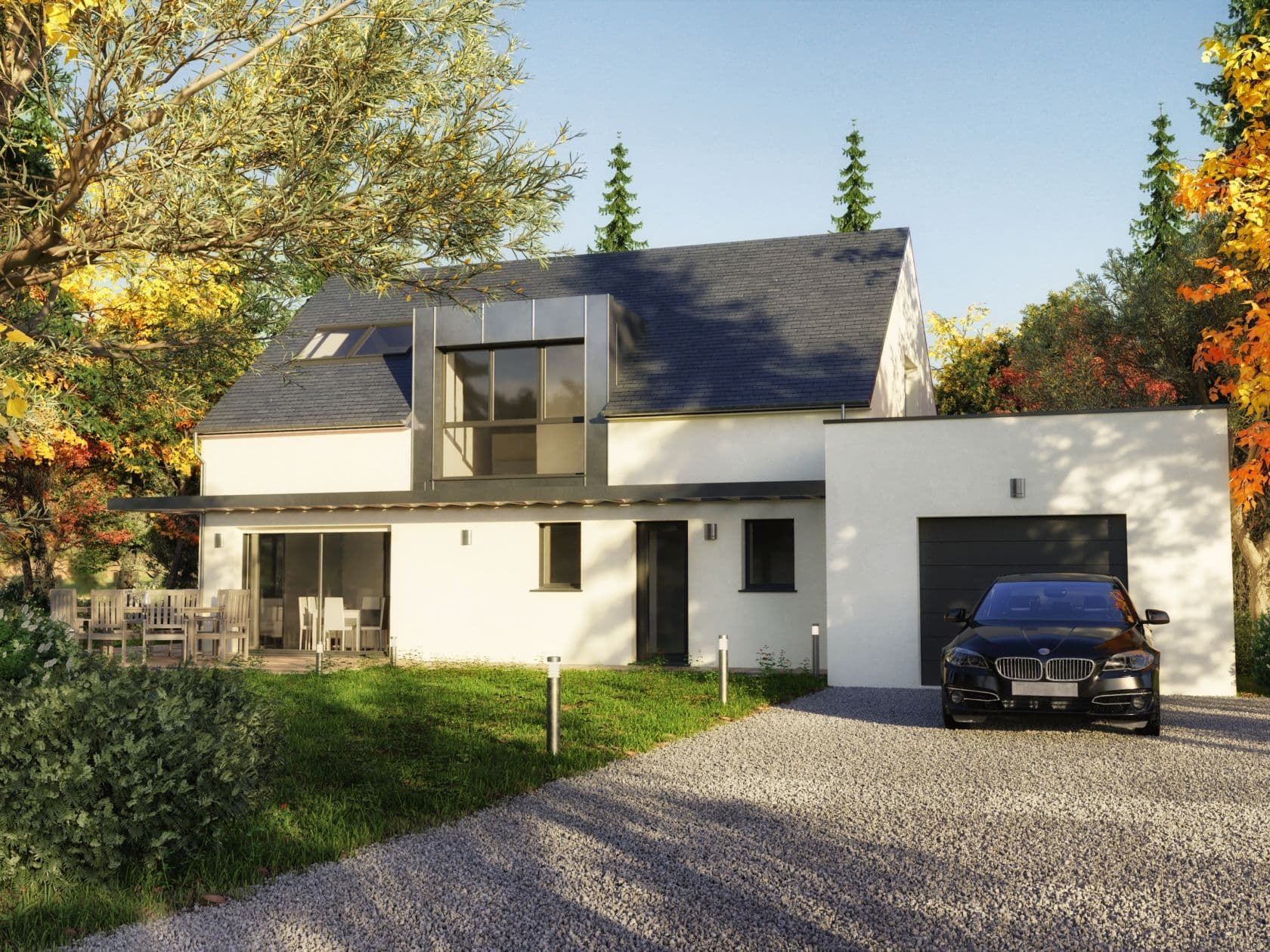 Maison neuve - Projet de construction d'une maison 125m² avec terrain à LE LOUROUX-BECONNAIS (49) à LE LOUROUX-BECONNAIS (49), prix 270 000 €