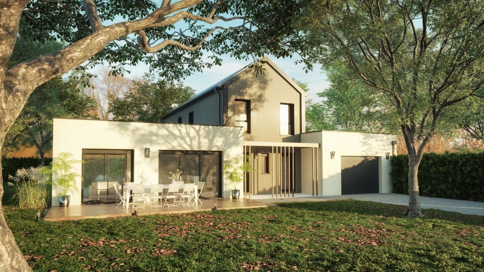 Maison neuve - Projet de construction d'une maison 160 m² avec terrain à LE LION-D'ANGERS (49) à ROUTE DE SEGRE (49), prix 365 580 €