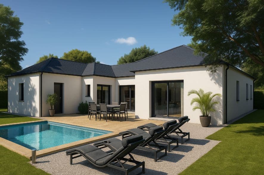 Maison neuve - Projet de construction d'une maison 140 m² avec terrain à AVRILLE (49) à avenue de la violette (49), prix 290 000 €