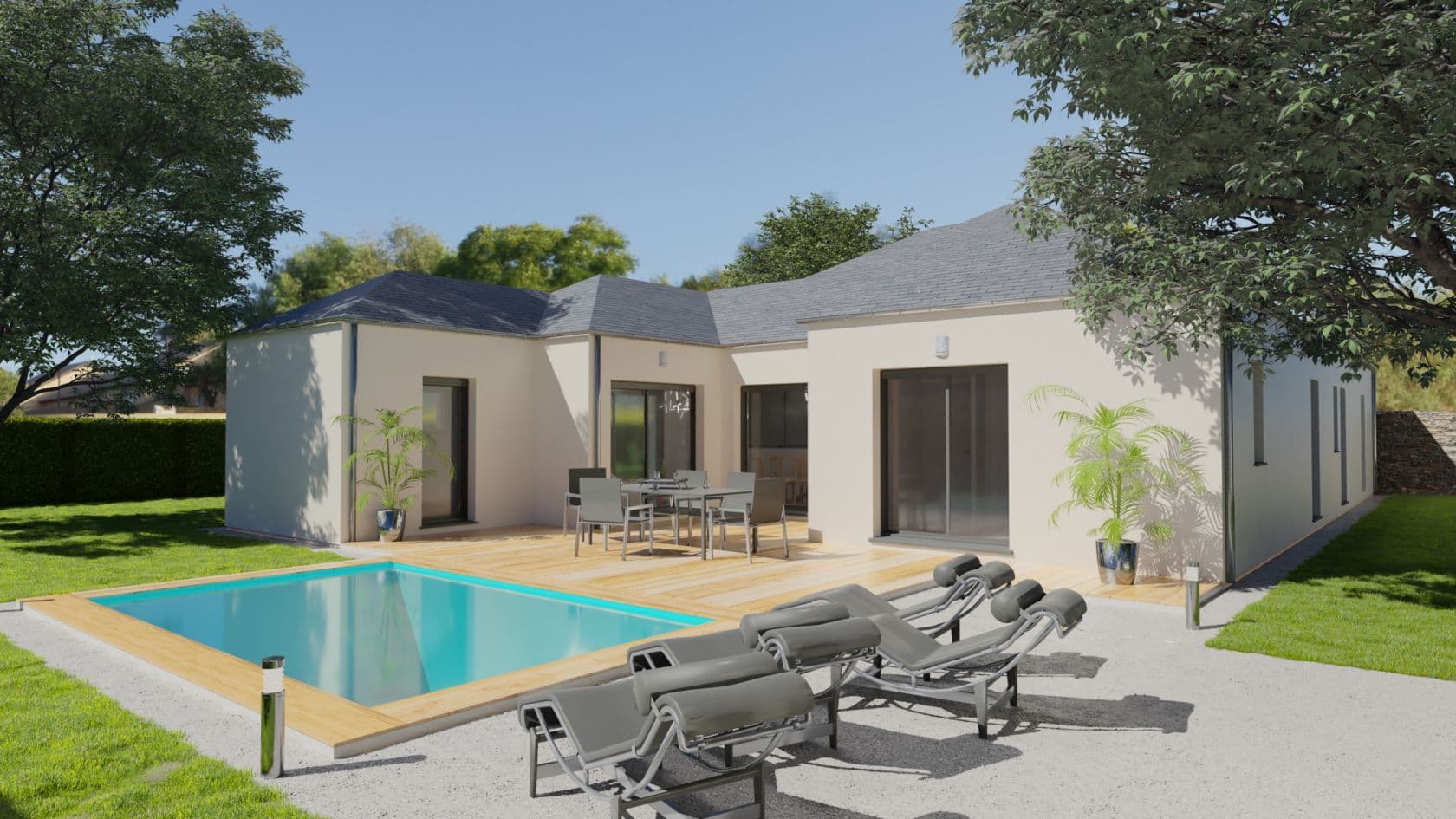 Maison neuve - Projet de construction d'une maison 140 m² avec terrain à BAUNE (49) à BAUNE (49), prix 290 000 €