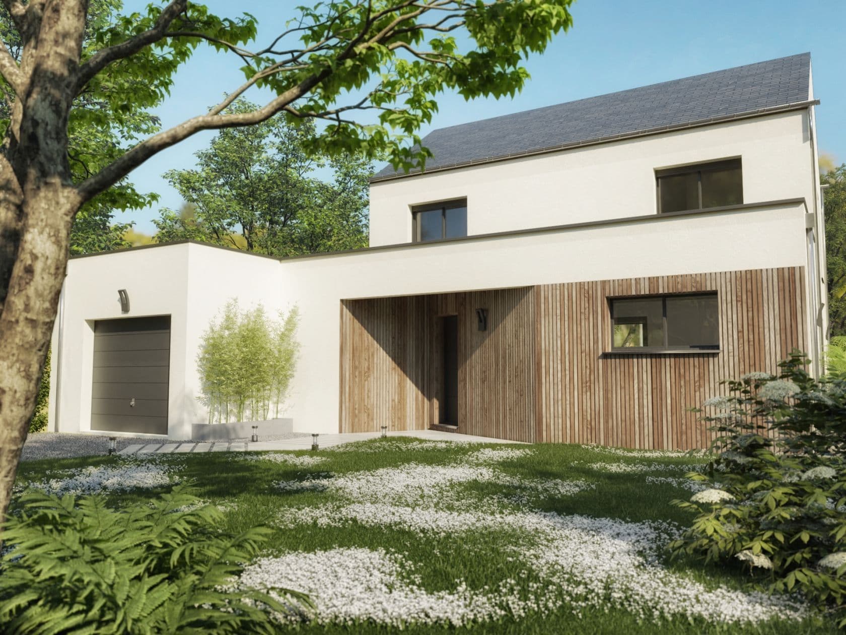 Maison neuve - Projet de construction d'une maison 120 m² avec terrain à ANDARD (49) à 59 Rue Jeanne de Laval (49), prix 265 000 €