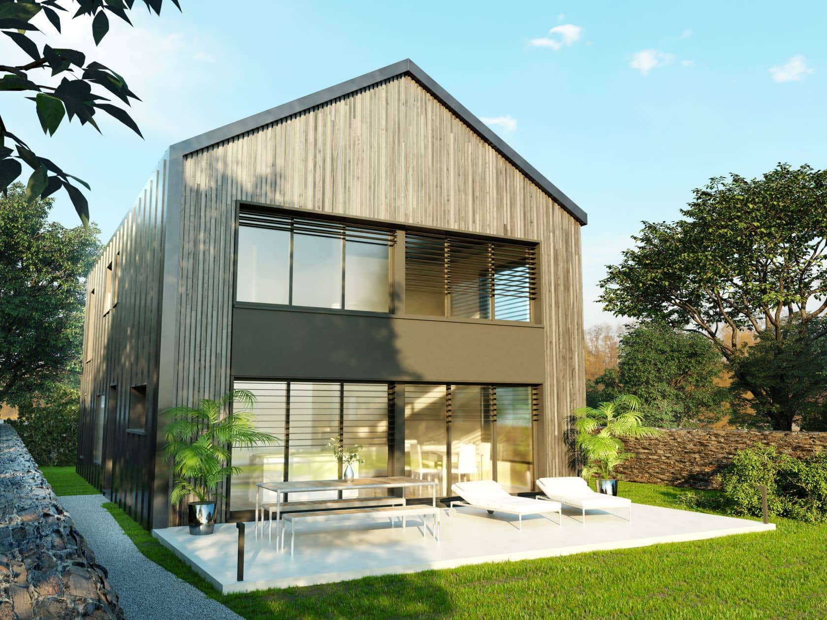 Maison neuve - Projet de construction d'une maison 140 m² avec terrain à MONTJEAN-SUR-LOIRE (49) à 70 L'ORCHERE (49), prix 320 000 €