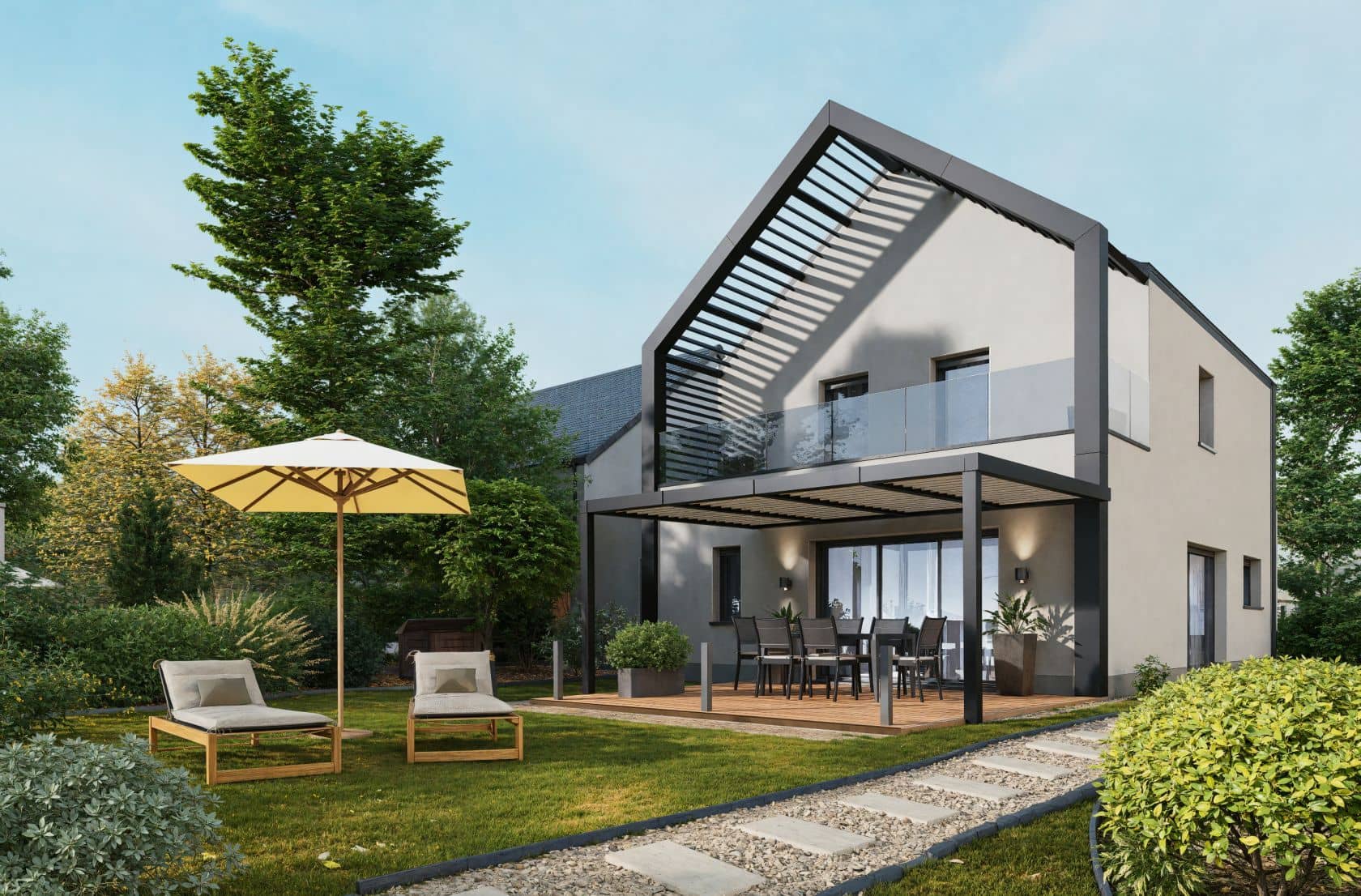 Maison neuve - Projet de construction d'une maison 127 m² avec terrain à BRIOLLAY (49) à CHEMIN DE LA CROIX DE MIRANDE (49), prix 330 800 €