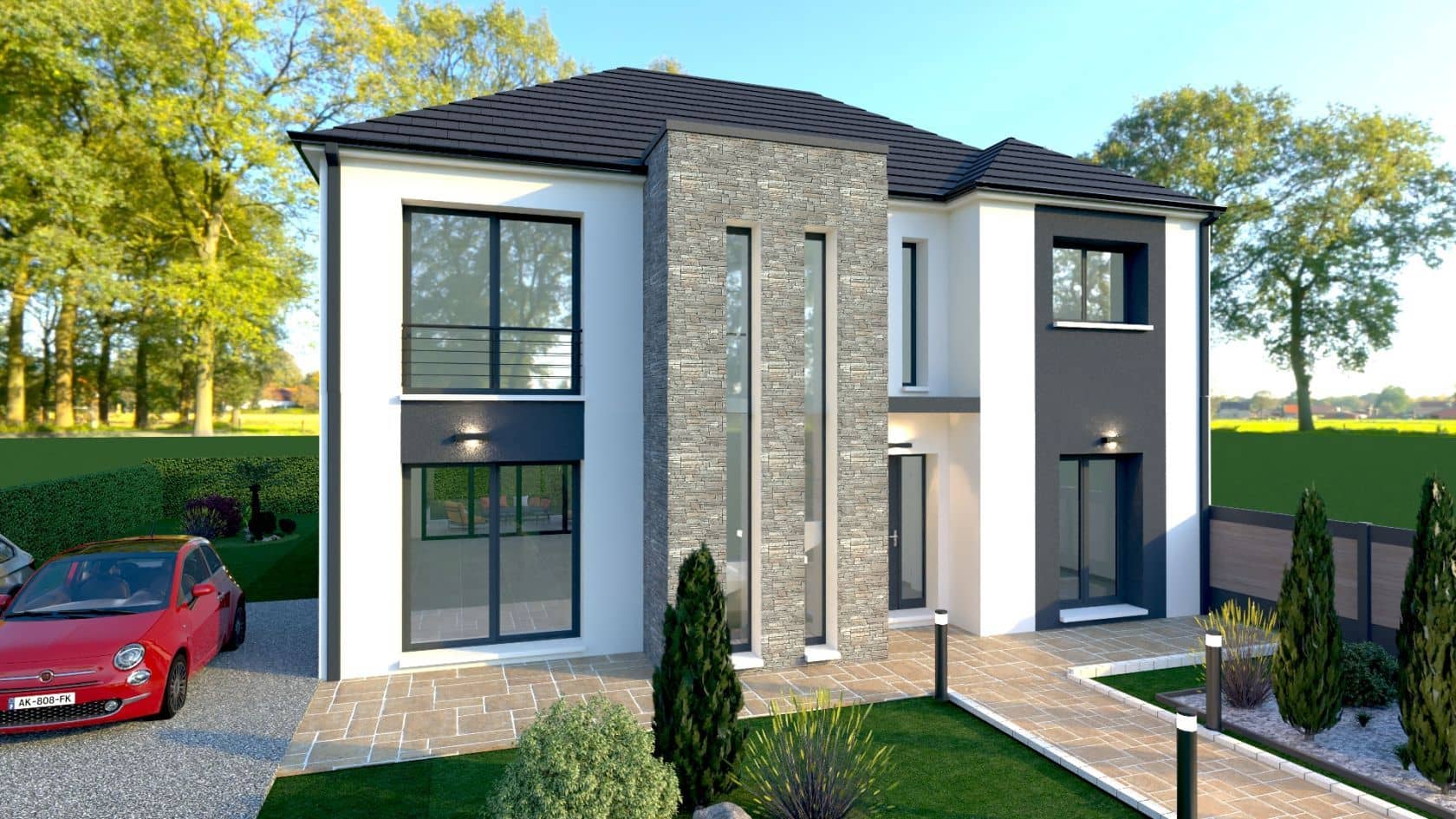 Maison neuve - Projet de construction d'une maison 165 m² avec terrain à LES ALLUETS-LE-ROI (78) à 8 rue de Crêpière (78), prix 355 000 €