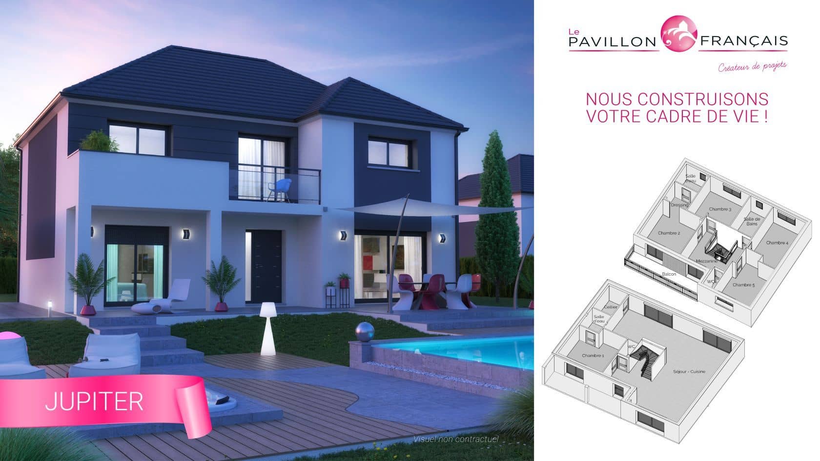 Maison neuve - Projet de construction d'une maison 165 m² avec terrain à VAUX-SUR-SEINE (78) à 6 rue de la petite Haire (78), prix 284 161 €