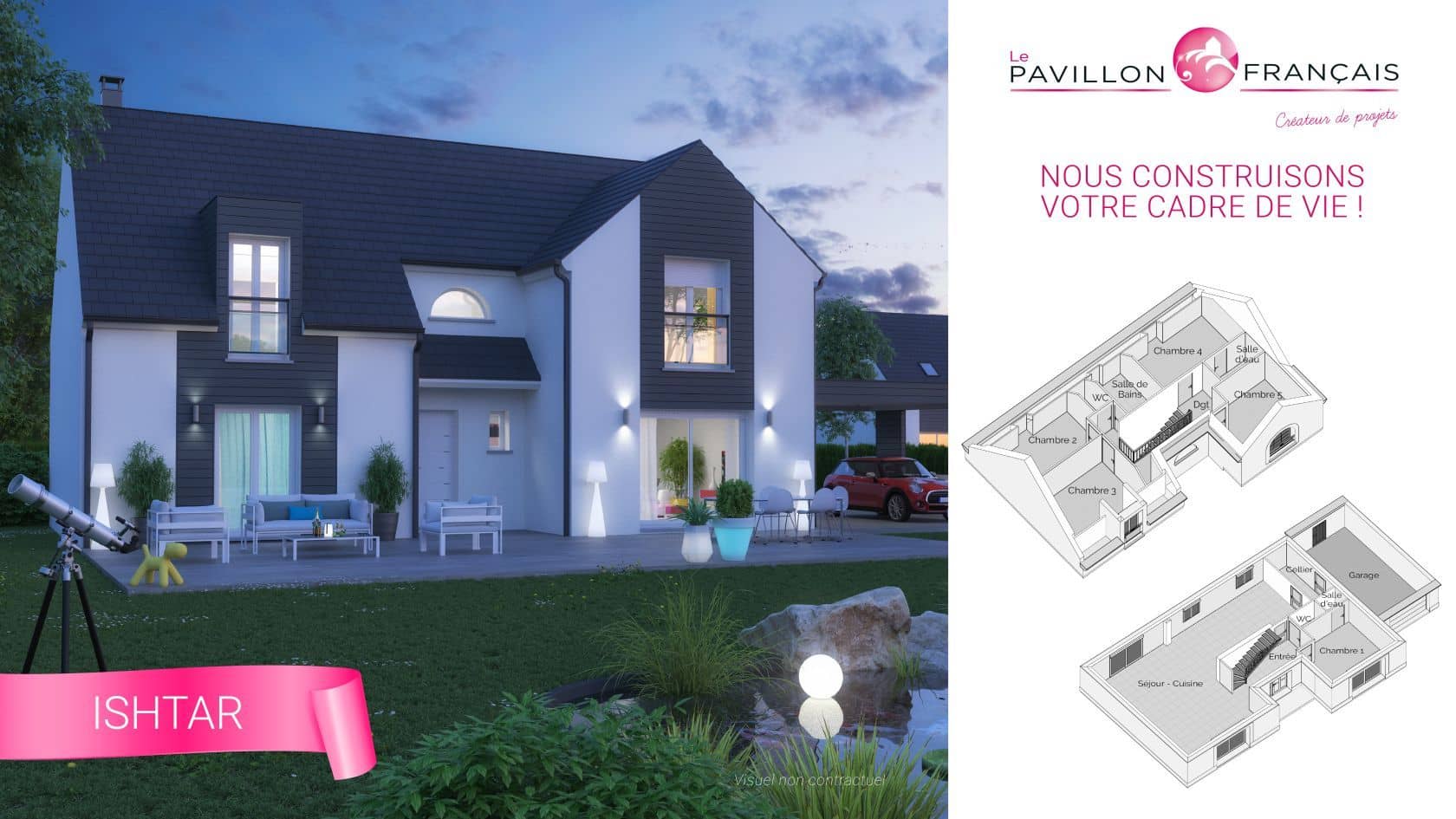Maison neuve - Projet de construction d'une maison 150 m² avec terrain à MEZY-SUR-SEINE (78) à 15 Chemin des Hautes Groux (78), prix 259 071 €