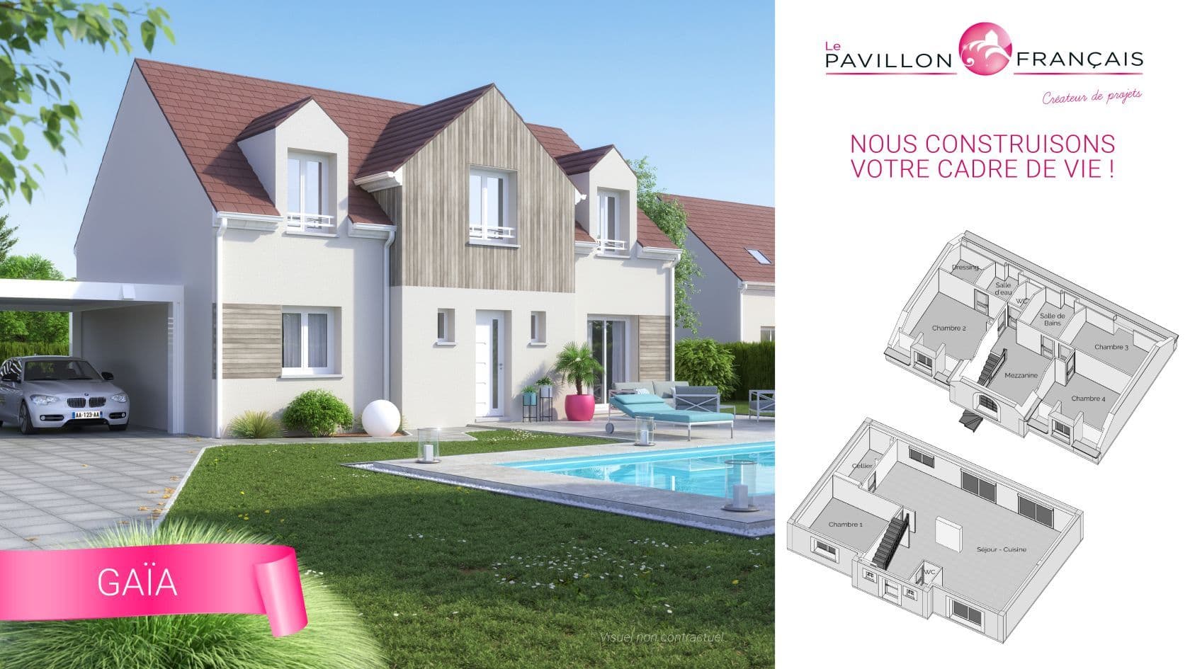 Maison neuve - Projet de construction d'une maison 150 m² avec terrain à MEZY-SUR-SEINE (78) à 15 Chemin des Hautes Groux (78), prix 245 784 €