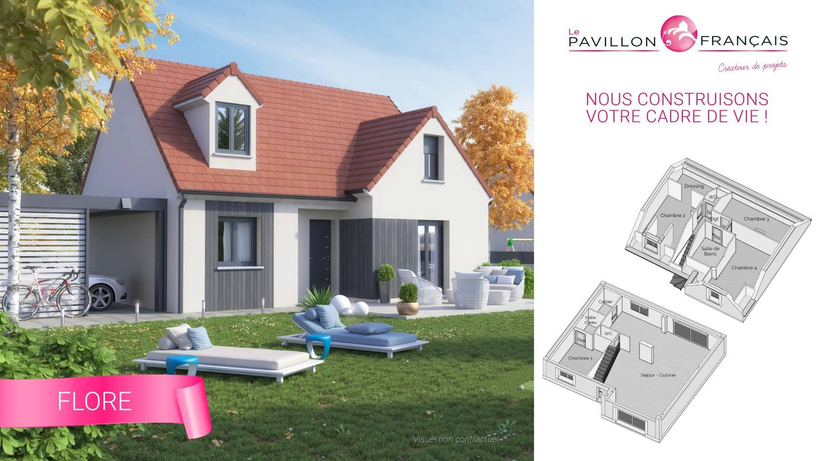 Maison neuve - Projet de construction d'une maison 115 m² avec terrain à MEZY-SUR-SEINE (78) à 15 Chemin des Hautes Groux, prix 221 474 €