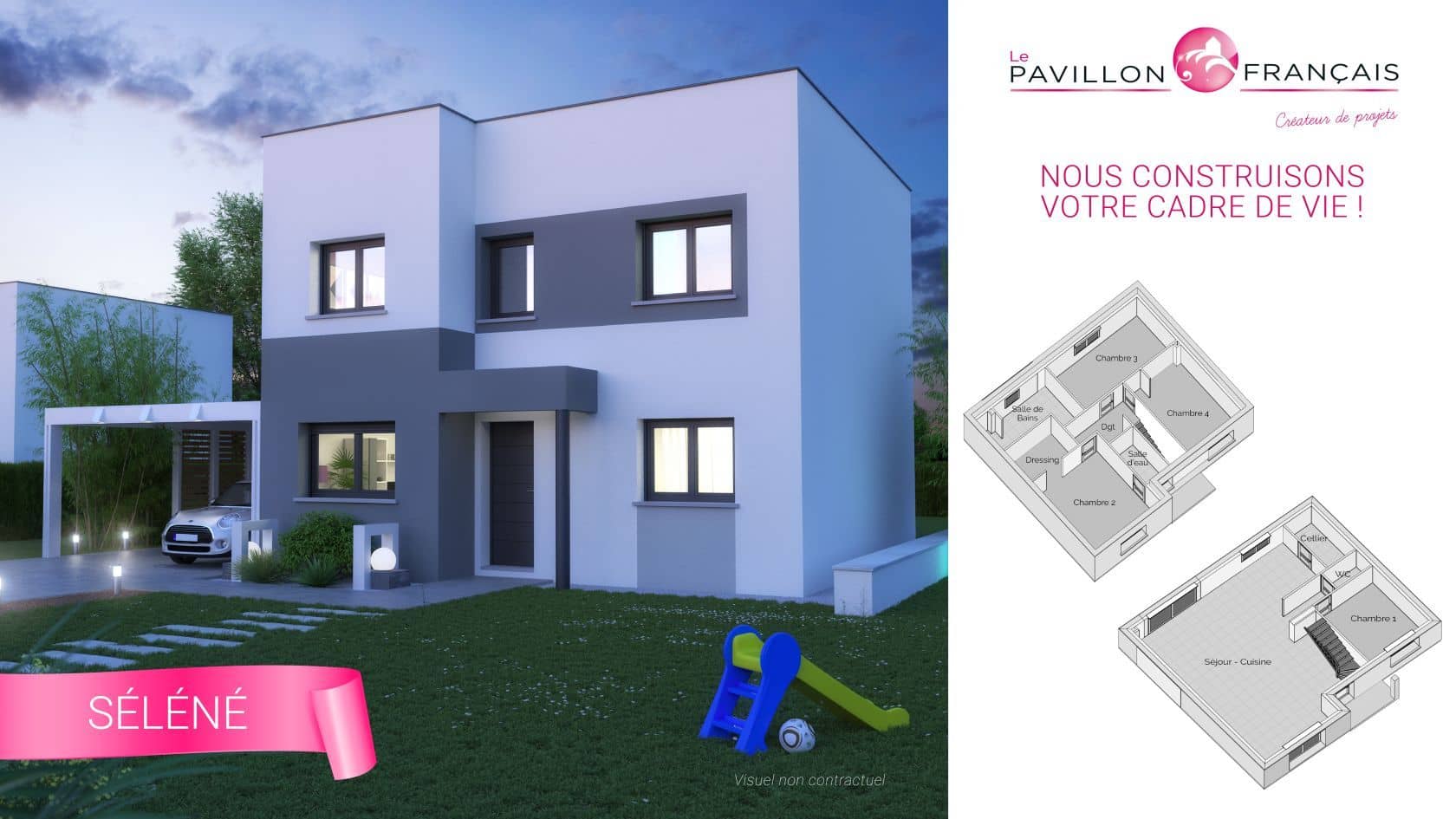 Maison neuve - Projet de construction d'une maison 125 m² avec terrain à ORGEVAL (78) à RUE DE LA VENTE BERTINE (78), prix 229 450 €
