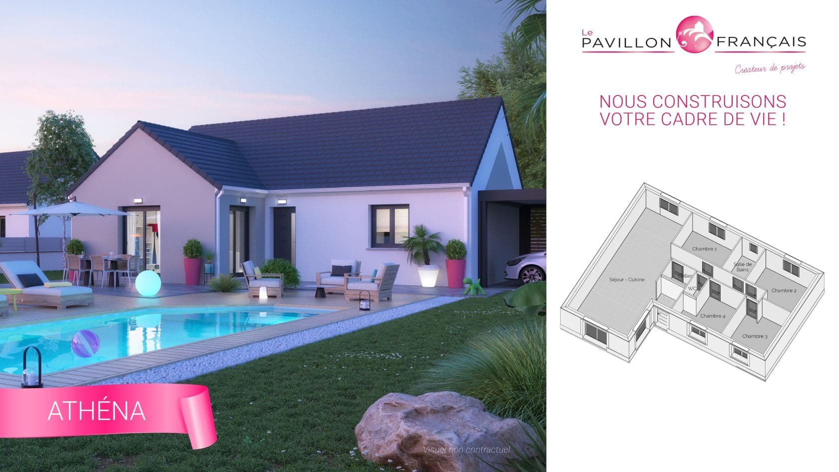 Maison neuve - Projet de construction d'une maison 100 m² avec terrain à ROISSY-EN-BRIE (77) à ROISSY-EN-BRIE (77), prix 192 227 €