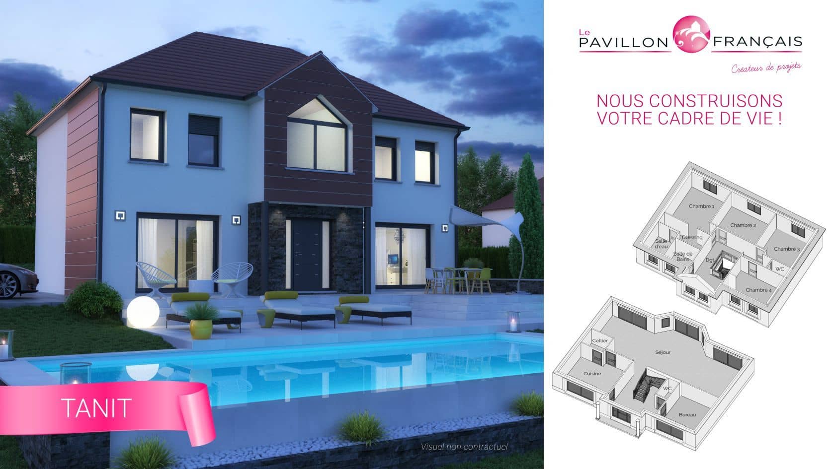 Maison neuve - Projet de construction d'une maison 120 m² avec terrain à ROISSY-EN-BRIE (77) à ROISSY-EN-BRIE (77), prix 251 928 €