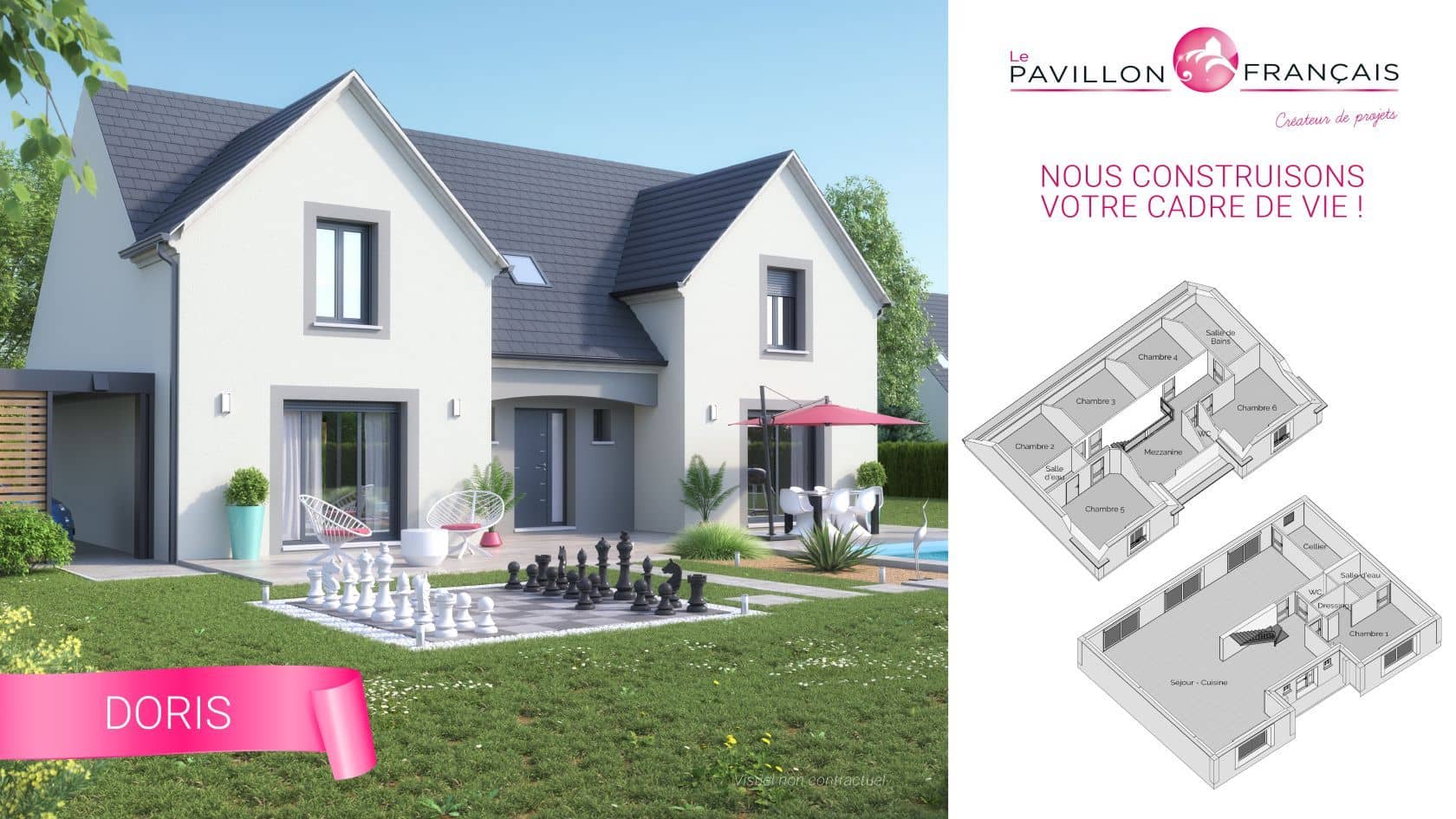 Maison neuve - Projet de construction d'une maison 210 m² avec terrain à LIMEIL-BREVANNES (94) à LIMEIL-BREVANNES (94), prix 317 289 €