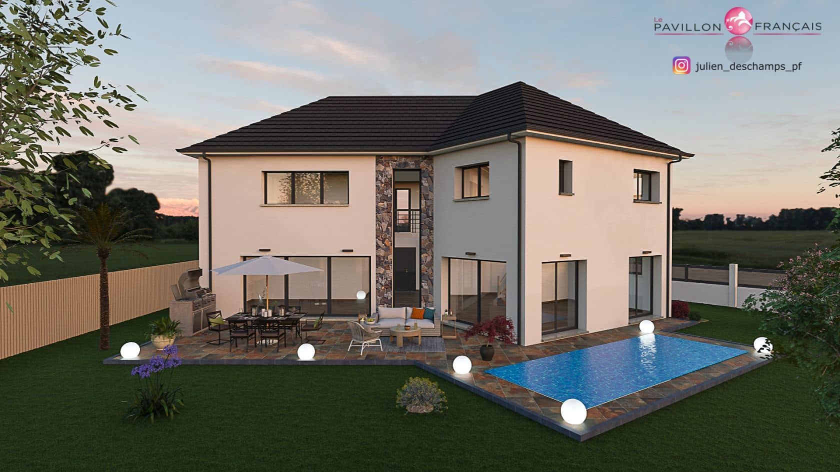 Maison neuve - Projet de construction d'une maison 180 m² avec terrain à FOURQUEUX (78) à FOURQUEUX (78), prix 450 000 €