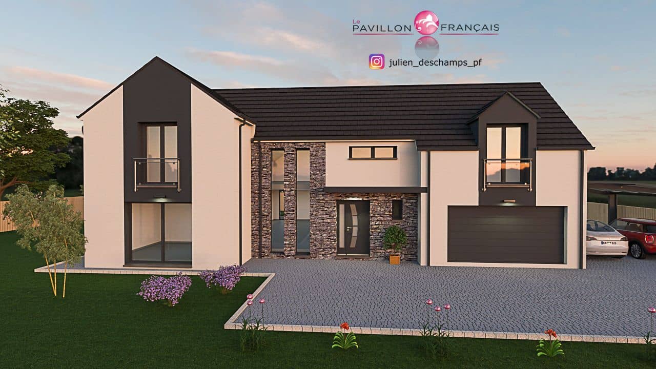 Maison neuve - Projet de construction d'une maison 180 m² avec terrain à FEUCHEROLLES (78) à FEUCHEROLLES (78), prix 380 000 €