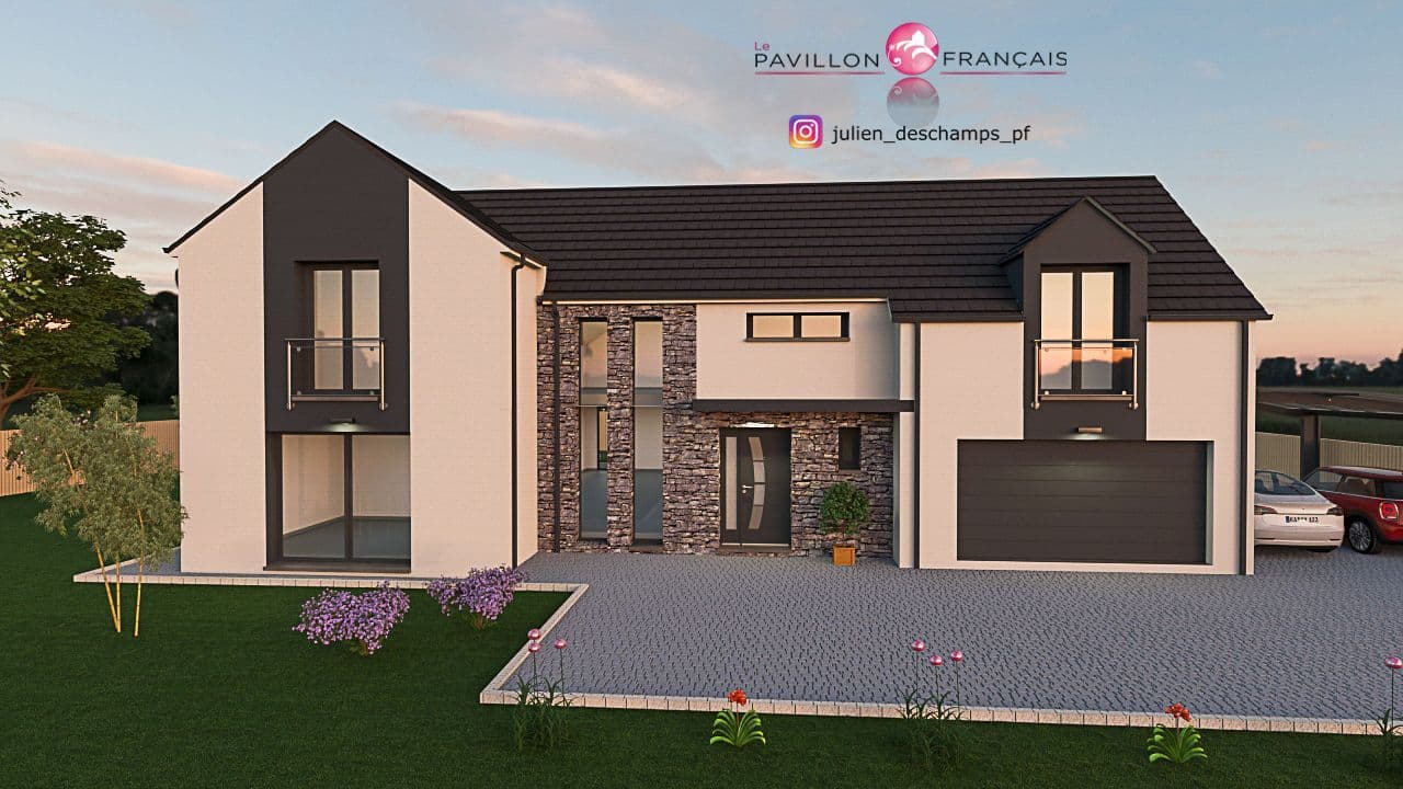 Maison neuve - Projet de construction d'une maison 180 m² avec terrain à FEUCHEROLLES (78) à FEUCHEROLLES (78), prix 380 000 €