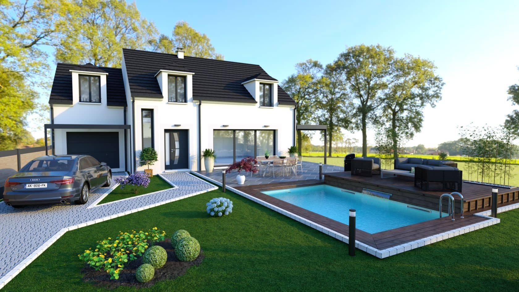 Maison neuve - Projet de construction d'une maison 150 m² avec terrain à MAULE (78) à MAULE (78), prix 280 000 €