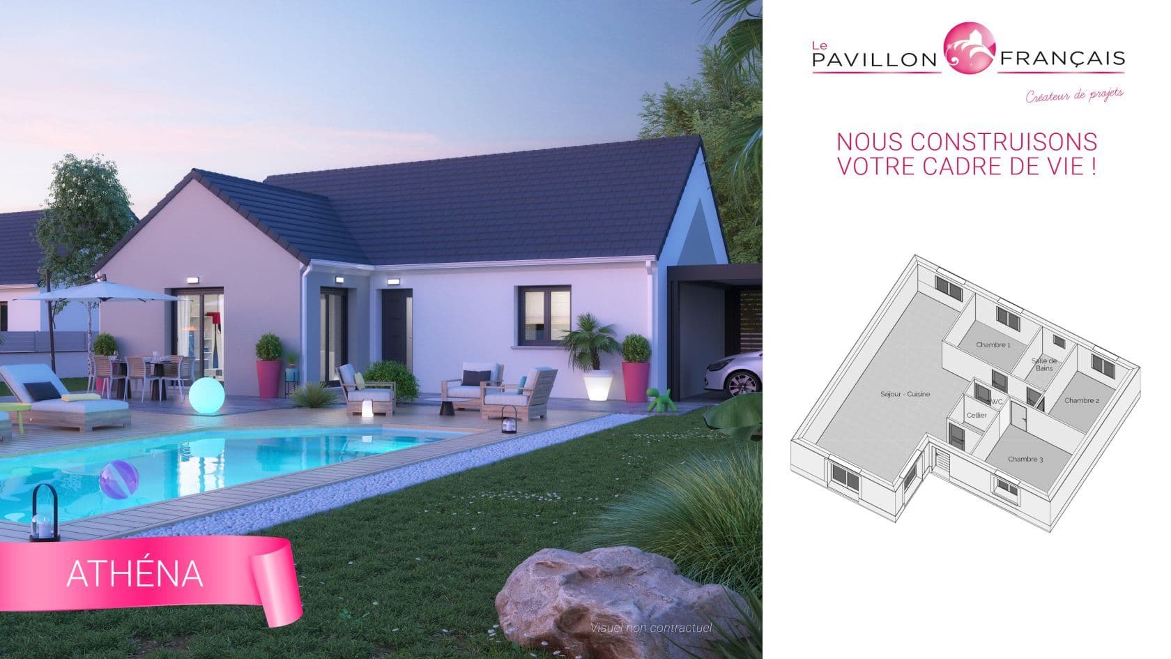 Maison neuve - Projet de construction d'une maison 90 m² avec terrain à CLAYE-SOUILLY (77) à CLAYE-SOUILLY (77), prix 178 245 €