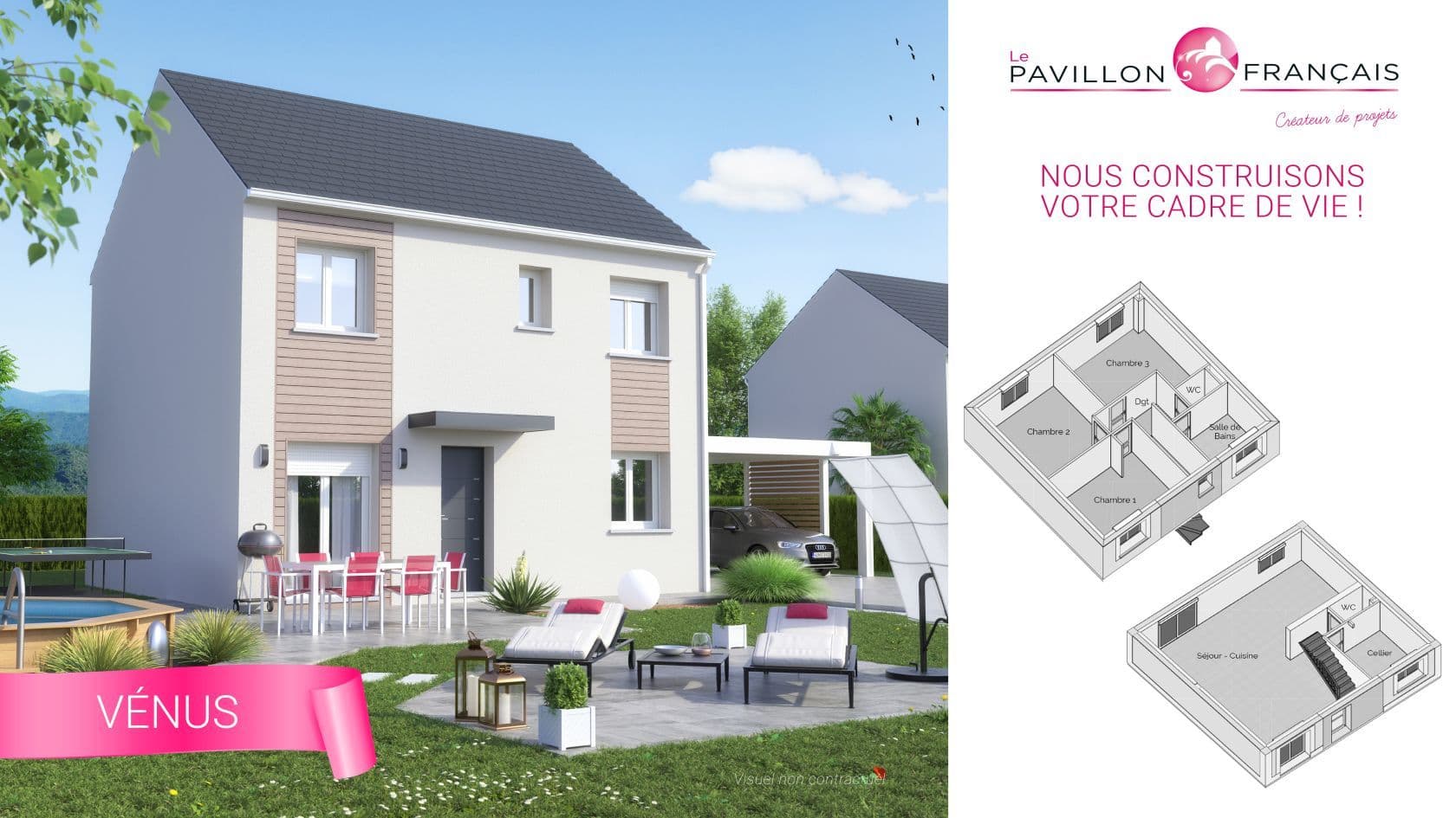 Maison neuve - Projet de construction d'une maison 100 m² avec terrain à NOISEAU (94) à NOISEAU (94), prix 183 090 €